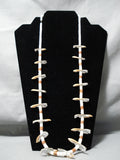 Native American Exceptional Vintage Santo Domingo Bird Fetsh Heishi Necklace Old-Nativo Arts