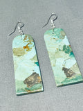 Native American Sensational Santo Domingo Turquoise Huge Slab Pendant Earrings-Nativo Arts