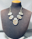 One Of The Most Intricate Vintage Native American Navajo Gold Sterling Silver Necklace-Nativo Arts