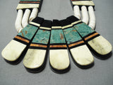 Native American One Of The Biggest Santo Domingo 2 Sided Turquoise Necklace-Nativo Arts
