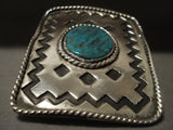 73 Gram Monster Vintage Navajo Duel Finger Turquoise Native American Jewelry Silver Ring Old-Nativo Arts