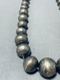 One Of The Best Earlier Vintage Native American Navajo Hand Tooled Sterling Silver Necklace-Nativo Arts