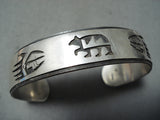 Important Vintage Hopi Native American Sterling Silver Bear Bracelet Old-Nativo Arts