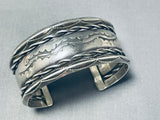 Exceptional Vintage Native American Navajo Sterling Silver Bracelet-Nativo Arts