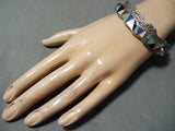 Ted Goodluck Important Vintage Native American Navajo Turquoise Sterling Silver Bracelet-Nativo Arts