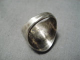 Tommy Sam Vintage Navajo Sterling Silver Overlay Ring Native American-Nativo Arts