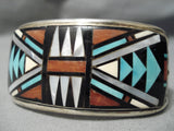 Important Vintage Native American Zuni Adeline Bowannie Turquoise Sterling Silver Bracelet-Nativo Arts