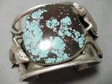 Museum Native American Detailed Gecko Turquoise Sterling Silver Bracelet-Nativo Arts