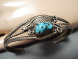 Wonderful Vintage Native American Navajo Sleeping Beauty Turquoise Sterling Silver Bracelet-Nativo Arts
