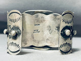 Heavy 101 Gram Vintage Native American Navajo Turquoise Sterling Silver Bracelet-Nativo Arts