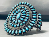 Gasp! Vintage Native American Zuni Turquoise Sterling Silver Bracelet Cuff-Nativo Arts