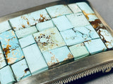 Important Tom Jackson Vintage Native American Navajo Turquoise Sterling Silver Buckle-Nativo Arts