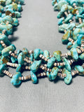 Unforgettable Vintage Native American Navajo Kingman Turquoise 5-strand Necklace-Nativo Arts