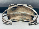 Chunky Older Vintage Native American Navajo Turquoise Sterling Silver Bracelet Cuff-Nativo Arts