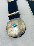 Gorgeous Vintage Native American Navajo Kingman Turquoise Sterling Silver Concho Belt-Nativo Arts