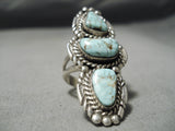 One Of The Best Vintage Native American Navajo Dry Creek Turquoise Sterling Silver Ring-Nativo Arts