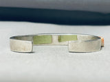 One Of The Finest Vintage Native American Navajo Shell Inlay Sterling Silver Bracelet-Nativo Arts