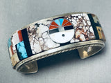 One Of Best Ever Vintage Native American Zuni Agate Turquoise Pueblo Sterling Silver Bracelet-Nativo Arts