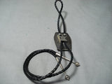 Superior Vintage Native American Navajo Sleeping Beauty Turquoise Sterling Silver Bolo Tie Old-Nativo Arts