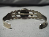 Beautiful Vintage Native American Navajo Applique Dog Guards Sterling Silver Bracelet-Nativo Arts