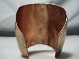 Fabulous Huge Navajo Native American Copper Hammered Cuff-Nativo Arts