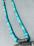 Best Vintage Southwestern Big Horn Sheep Sterling Silver Turquoise Necklace-Nativo Arts