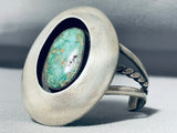 Museum Quality Vintage Native American Navajo Carico Lake Turquoise Sterling Silver Bracelet-Nativo Arts