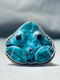 Important Hand Carved Toad Vintage Native American Navajo Sterling Silver Ring-Nativo Arts