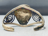 One Of The Biggest Vintage Native American Navajo #8 Turquoise Sterling Silver Bracelet-Nativo Arts