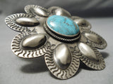 One Of The Largest Native American Zuni Turquoise Sterling Silver Ring Ever Made-Nativo Arts