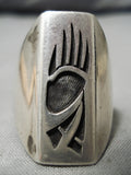 Important Vintage Hopi Native American Steven Pooyuoma Sterling Silver Ring-Nativo Arts