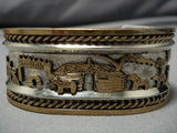 Striking Vintage Navajo Sterling Silver Native American Bracelet Old-Nativo Arts