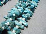One Of Best Vintage Native American Navajo Turquoise Nugget Jacla Necklace Old-Nativo Arts