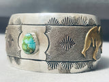 High Grade Royston Turquoise Vintage Native American Navajo Sterling Silver Bracelet-Nativo Arts