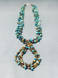 Native American Very Unique Vintage Santo Domingo Turquoise Shell Heishi Necklace Old-Nativo Arts