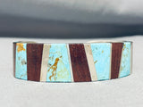 One Of The Most Unique Vintage Native American Navajo #8 Turquoise Sterling Silver Bracelet-Nativo Arts