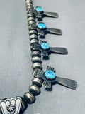 One Of The Best Native American Navajo Turquoise Cross Sterling Silver Squash Blossom Necklace-Nativo Arts