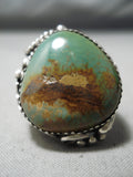 Incredible Vintage Native American Navajo Royston Turquoise Sterling Silver Ring-Nativo Arts