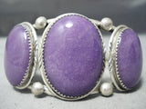 One Of The Best Vintage Native American Navajo Sugulite Sterling Silver Bracelet-Nativo Arts