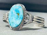 Important Earth Turquoise Native American Navajo Sterling Silver Bracelet-Nativo Arts