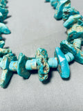 Native American Striking Vintage Santo Domingo Kingman Royston Turquoise Necklace-Nativo Arts