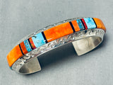 Vibrant Native American Navajo Turquoise Sterling Silver Bracelet Signed-Nativo Arts