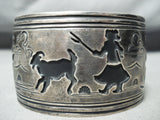 Artist's Life Vintage Native American Navajo Sterling Silver Authentic Bracelet-Nativo Arts
