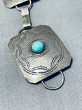 Breathtaking Vintage Native American Navajo Blue Gem Turquoise Sterling Silver Concho Belt-Nativo Arts