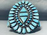 One Of The Best Most Unique Vintage Native American Navajo Turquoise Sterling Silver Bracelet-Nativo Arts