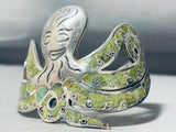 Octopus Turquoise Vintage Southwest Sterling Silver Bracelet-Nativo Arts