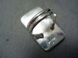 Towering Navajo Coral Sterling Silver Ring Native American-Nativo Arts