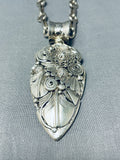 Ben Begaye (d) Vintage Native American Navajo Sterling Silver Arrowhead Necklace-Nativo Arts