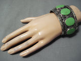 Huge Vintage Navajo/ Mexican Gapseite Sterling Silver Bracelet-Nativo Arts