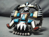 Biggest Best Vintage Native American Navajo Knifewing Turquoise Sterling Silver Bracelet-Nativo Arts